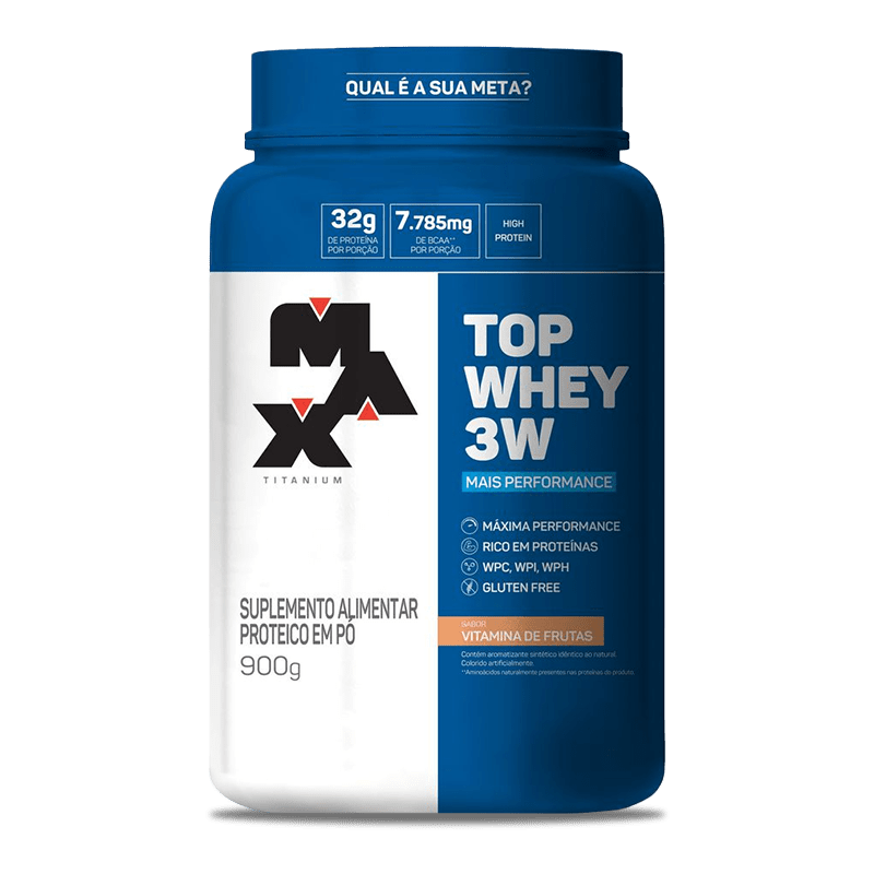 TOP WHEY 3W MAIS PERFORMANCE (900G) MAX TITANIUM