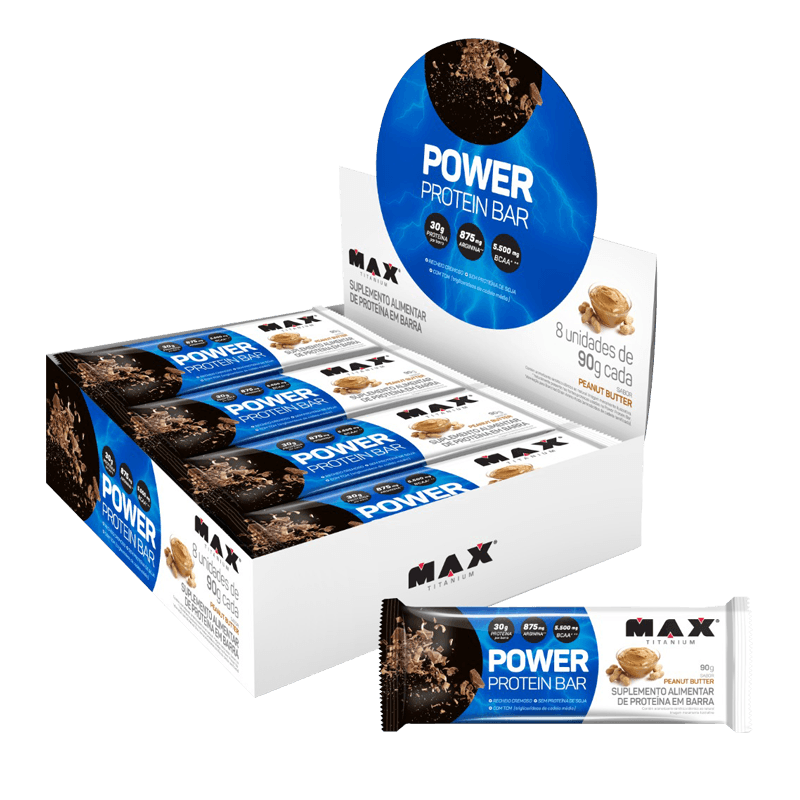 POWER PROTEIN BAR (8UNID-90G) MAX TITANIUM