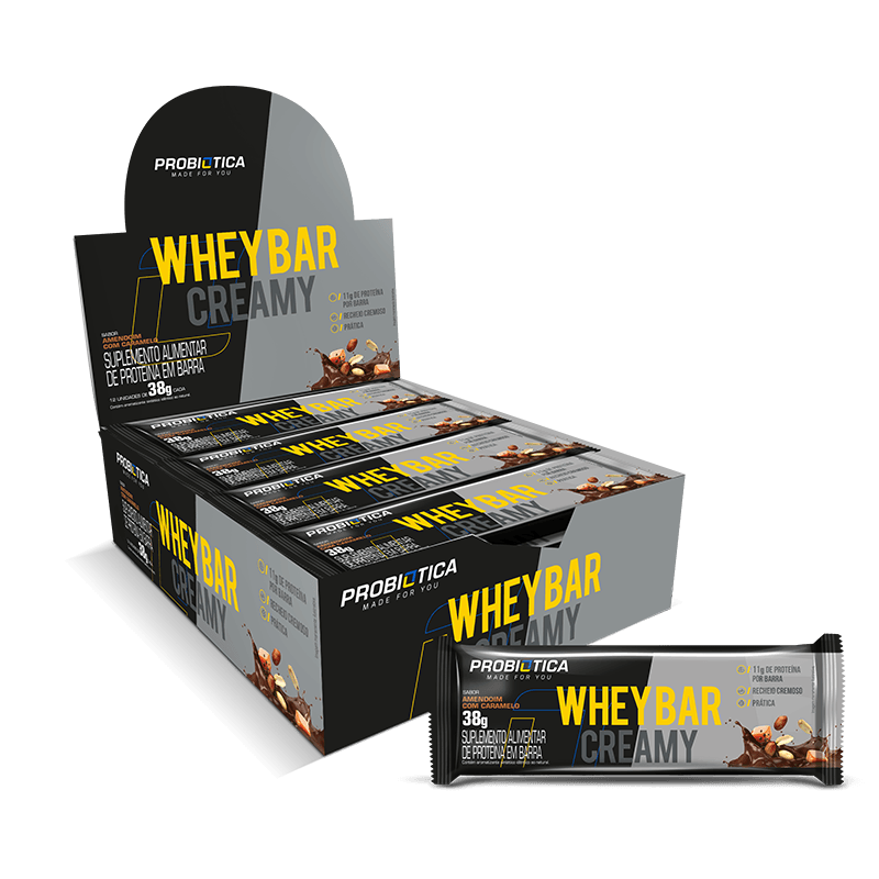 WHEY BAR CREAMY (12UNID-38G) PROBIOTICA