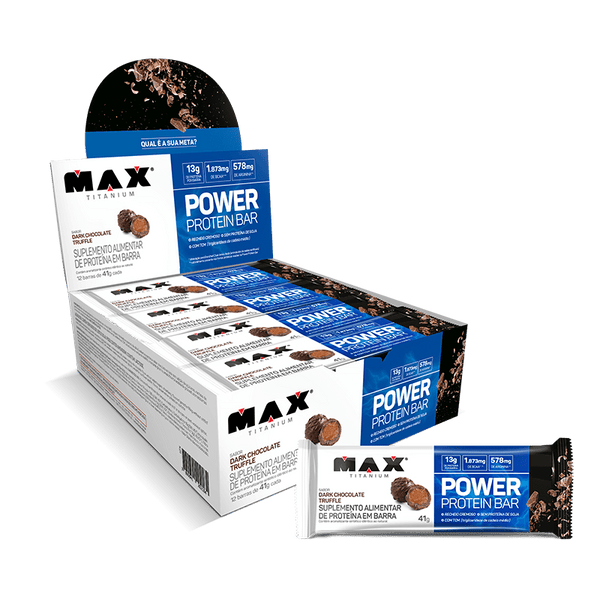 POWER PROTEIN BAR (12UNID-41G) MAX TITANIUM